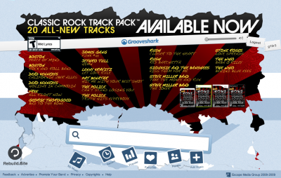 Grooveshark - Rockband Ads