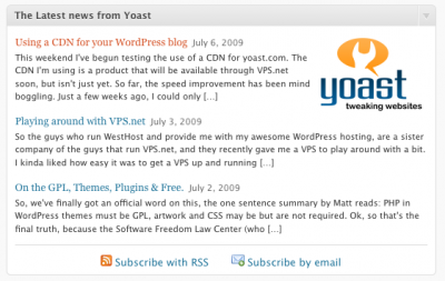 widget news rss